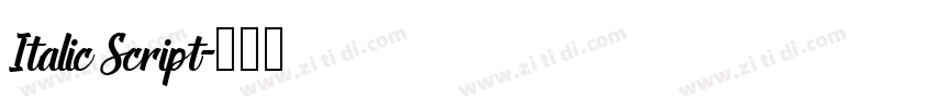 Italic Script字体转换